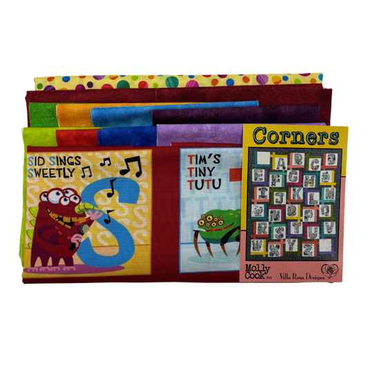 Silly Monster Corners Lap Quilt Kit