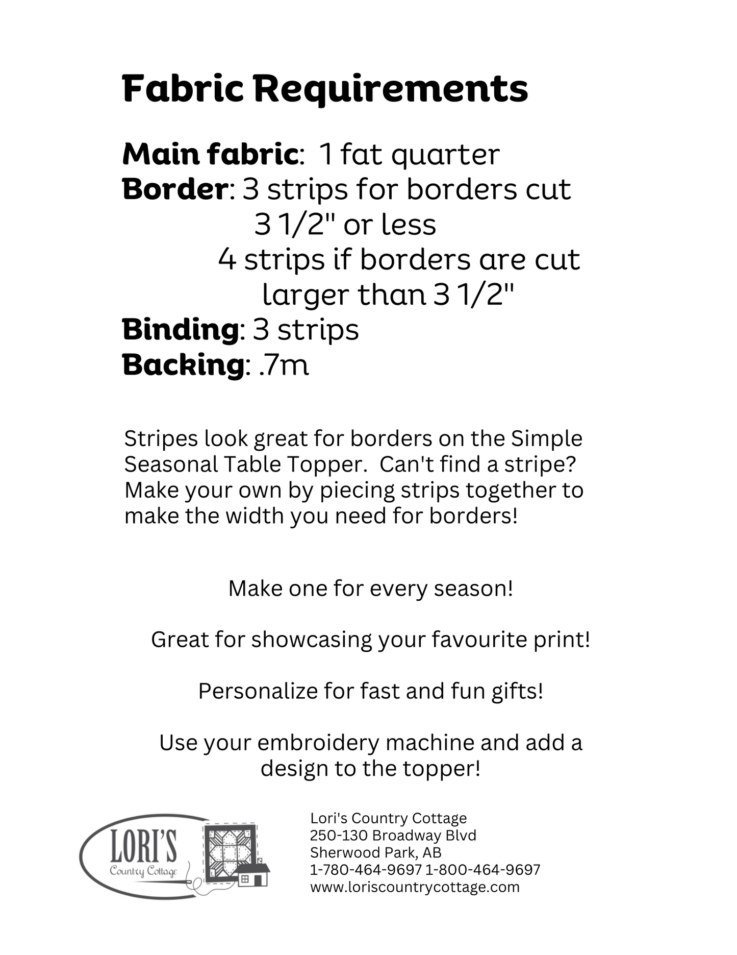 Simple Seasonal Table Runner