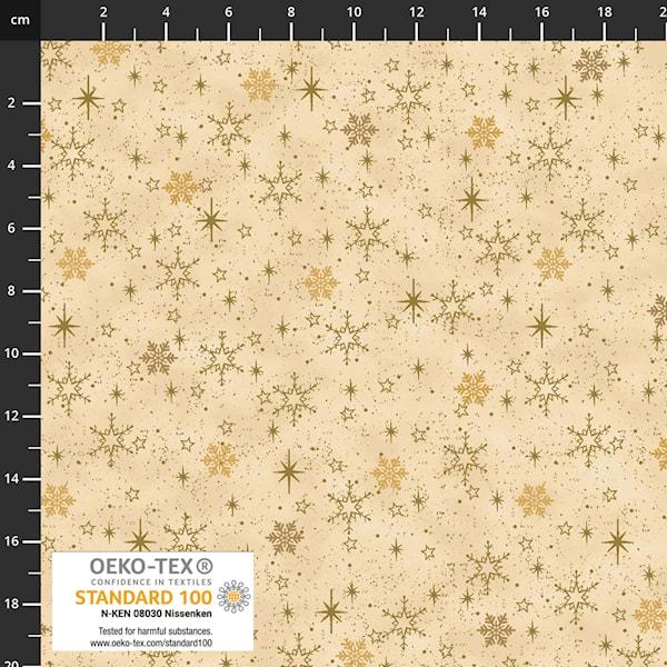 Snow Crystals Stof - Cream - 4593-205