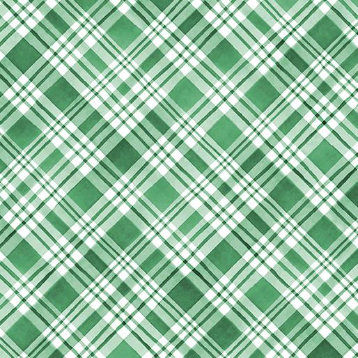 Snowflake Wishes - Plaid Wishes Green - 15194-44