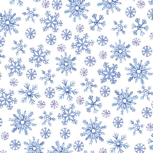 Snowflake Wishes - Wintery Snowflakes White - 15191-09