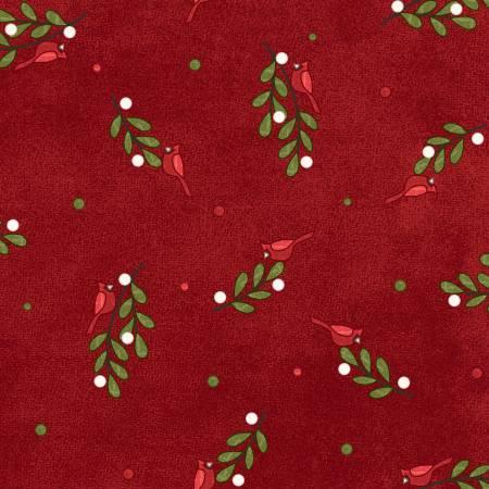 Snowtop Mountain - Red Bunches Flannel # F11164M-R