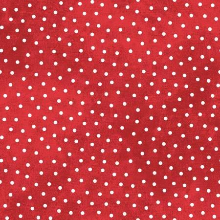 Snowtop Mountain - Red Dots Flannel # F18506M-R2