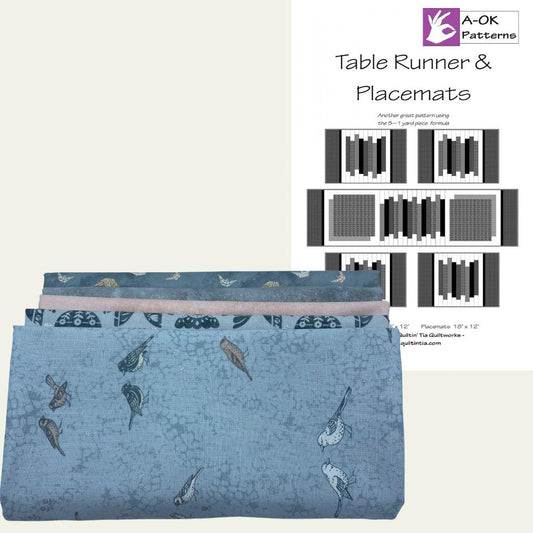 Song Bird Table Runner & 4 Placemats Kit