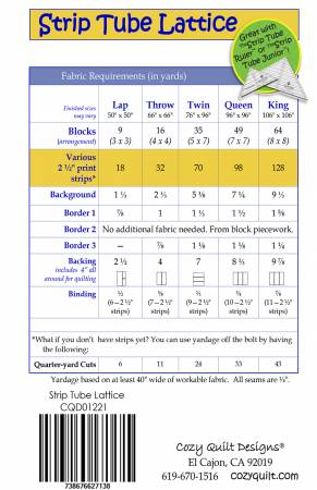 Strip Tube Lattice # CQD01221