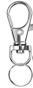 Swivel Lanyard Snap Hook w/Key Ring - 10 pack