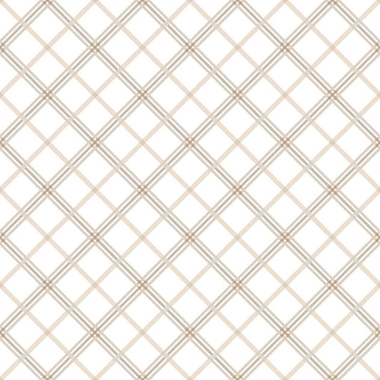 Kimberbell Basic - Cream/Taupe - Plaid - 8262-E