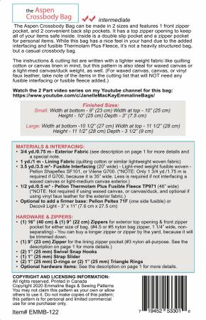 The Aspen Crossbody Bag Fabric Requirements