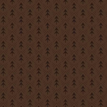 The Mountains Are Calling - Brown Tree Texture 3 Inch repeat # 3134-38