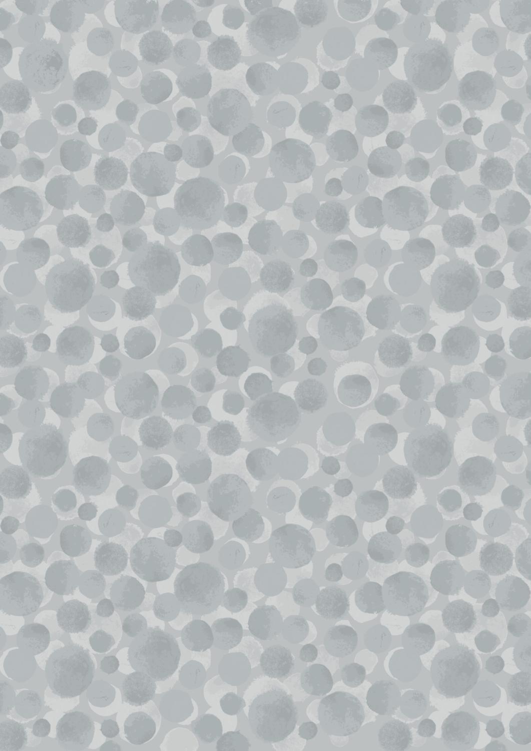 The Secret Winter Garden Flannel - Bumbleberries - Light Grey - BBF02