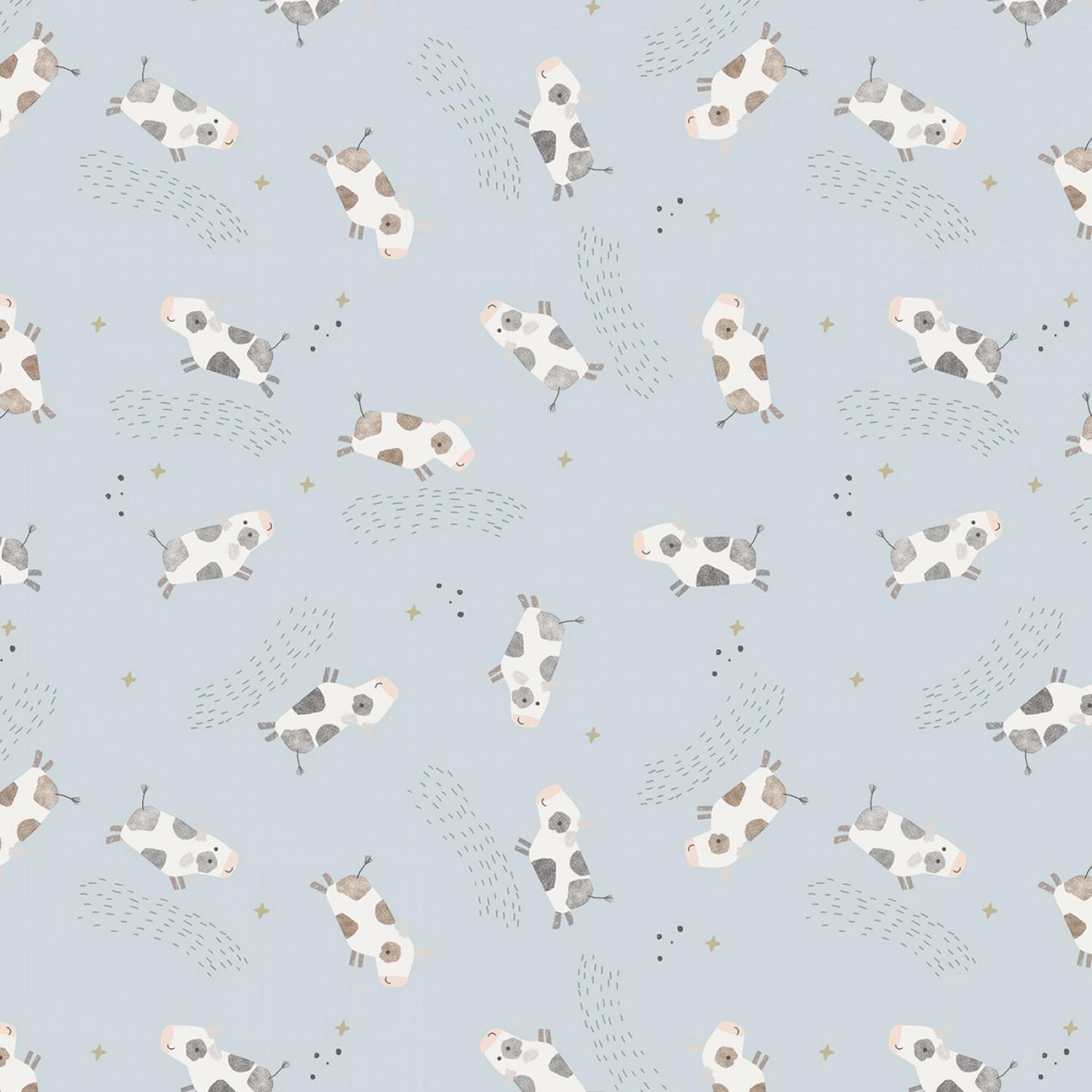 Till the Cows Come Home Flannel - RBF16111-BLU