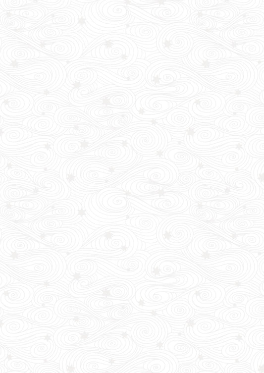 Tiny Tonal - Starry Swirls White on White - TT15.1