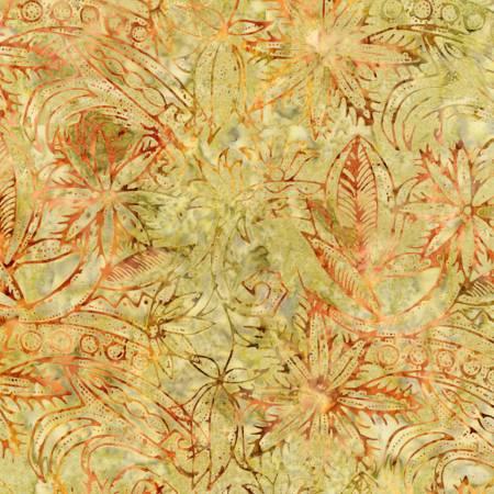 Tonga Forest Floor Batik - Henna Floral - B5040-Jute