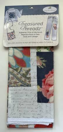 Treasured Threadz® Patchwork Fabric Panel - Roses & Daises # ABTT203