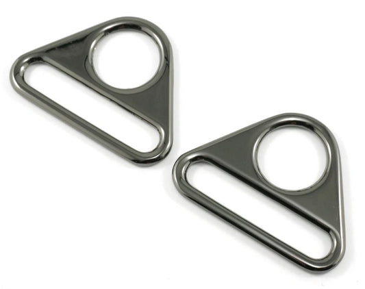 Triangle Rings 1 1/2" - Gunmetal - 2 pack - EBTRI-38-GM/2
