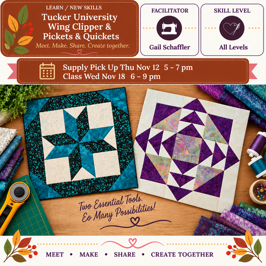 Tucker University - Wing Clipper 1 & Pickets & Quickets - Starts Thu Nov 12 @5pm