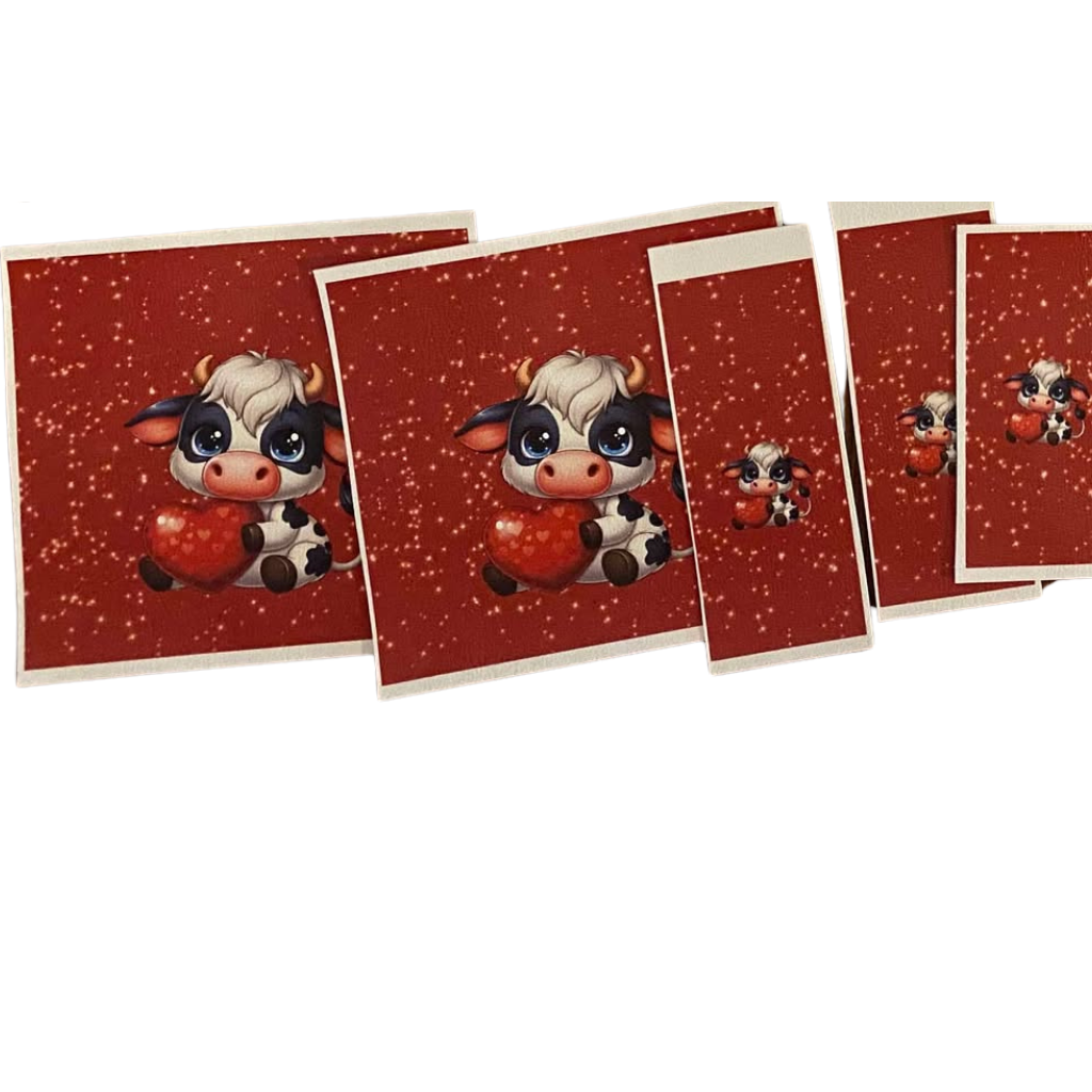 Valentine Animals - Holstein - Gift Card & Chapstick