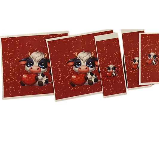 Valentine Animals - Holstein - Gift Card & Chapstick