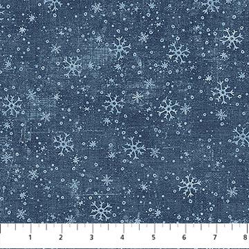 Village Folk Flannel - Snowflake - Blue - F28828-44