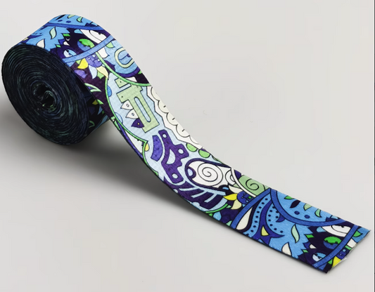 Webbing - Blue Geometric - 1.5inch