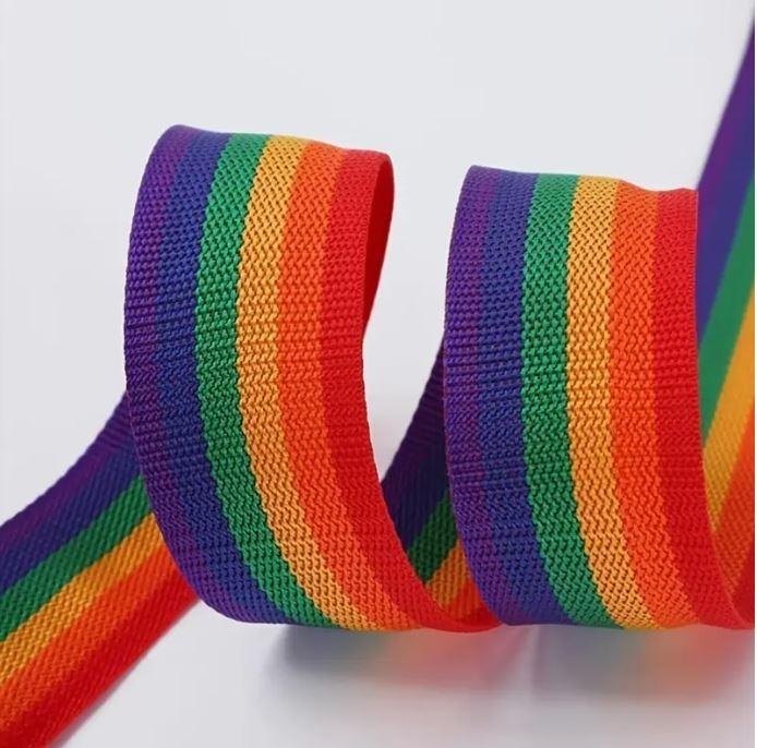Webbing Rainbow Woven Belting 1.5inch x 5 yards