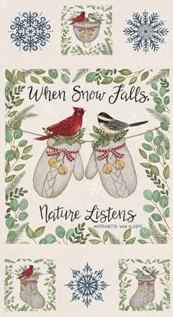 When Snow Falls Panel - Snowy White - 56178-11