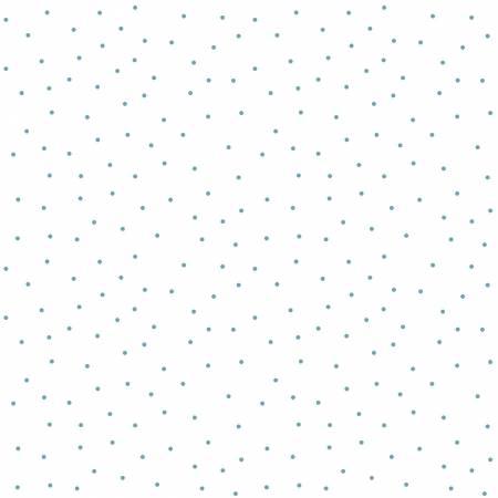 White/Teal Tiny Dots # 8210M-WQ