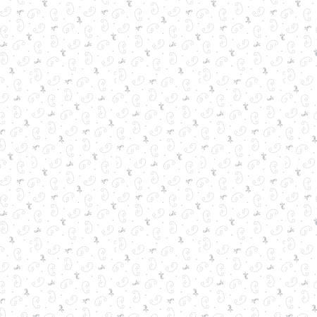 White on White Small Buds 4.8 Inch repeat # 2635-01W