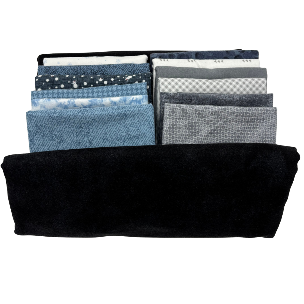 Winter Blue Magic Tiles Flannel Quilt Kit