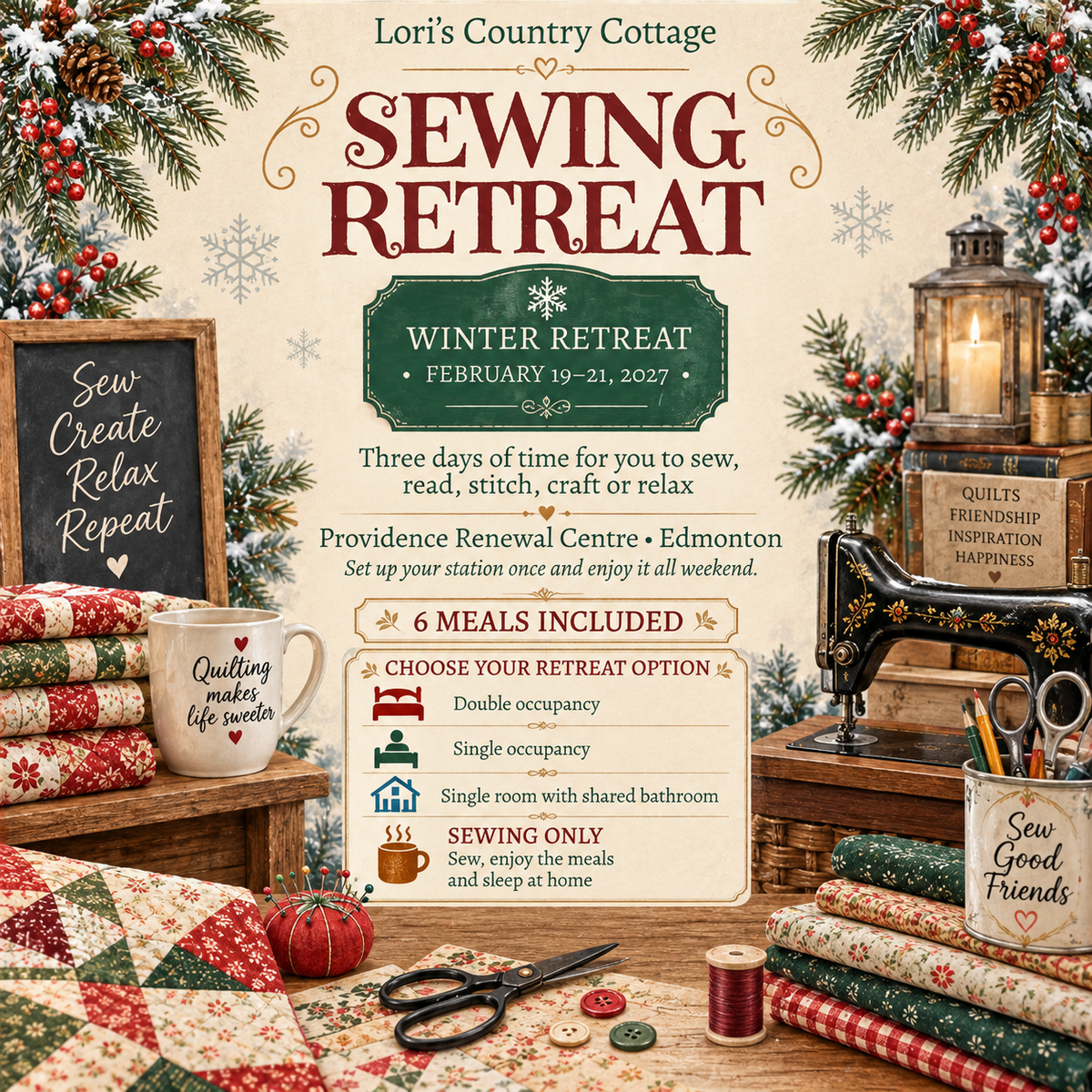 Winter Retreat 2027 - Sewing Only - February 19 - 21, 2027