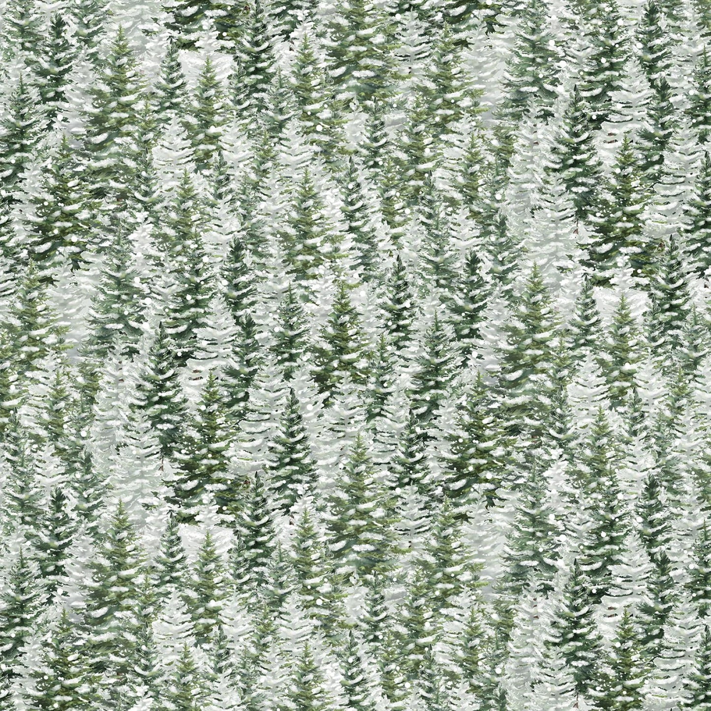 Winter Wonderland Flannel - Snowy Pine Trees - Forest - CF3694 FOR