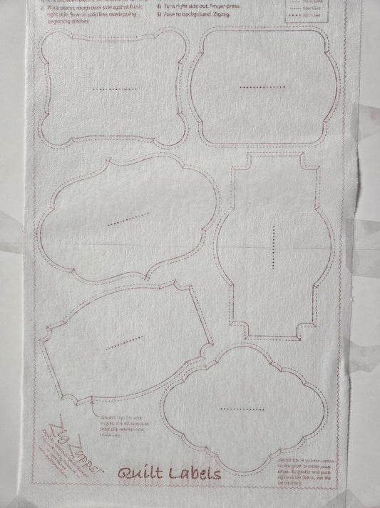 ZigZapps Quiltsmart Quilt Labels