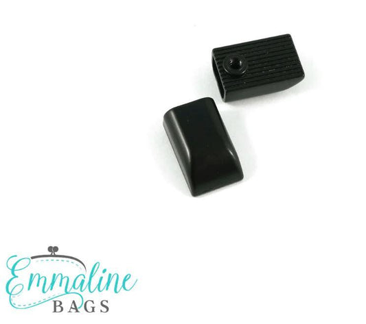 Zipper/Cord Ends - Matte Black - EBCAP-3MB