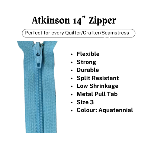 Zipper, Atkinson 14" - Aquatennial - ATK350