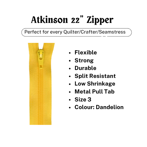 Zipper, Atkinson 22" - Dandelion - ATK719