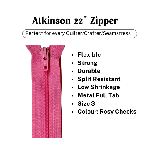 Zipper, Atkinson 22" - Rosy Cheeks - ATK734Z