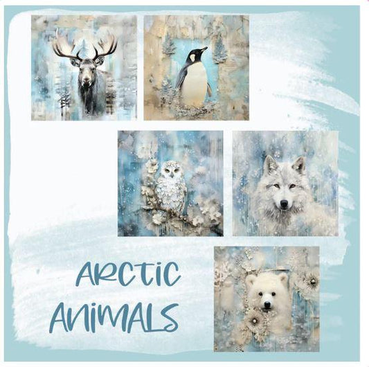 Zipper bag panels NEW STYLE Arctic Animal