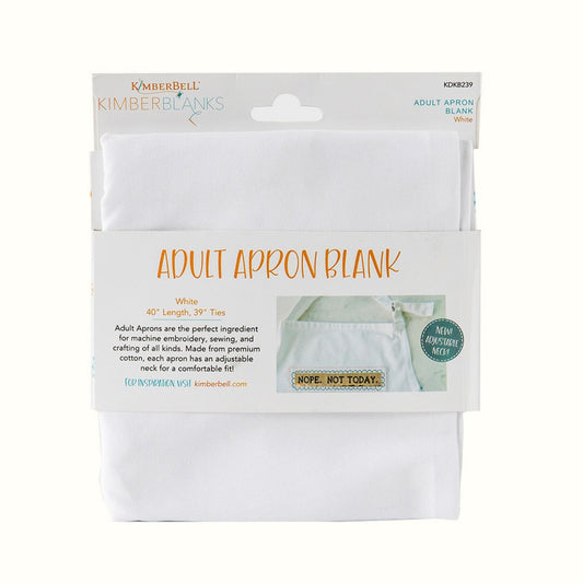 Adult Apron White Adjustable Neck # KDKB239