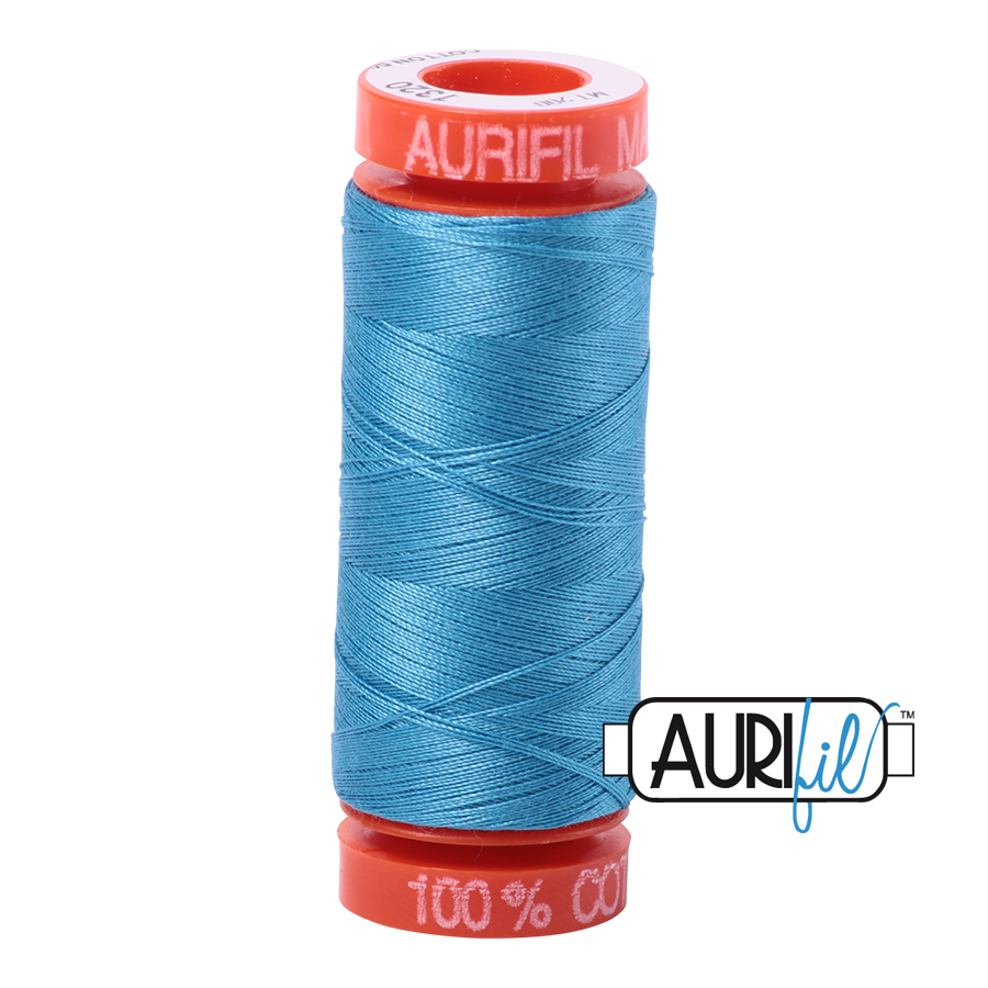 Aurifil Thread - 50 wt - 200 meters - Bright Teal - MK50SP200-1320