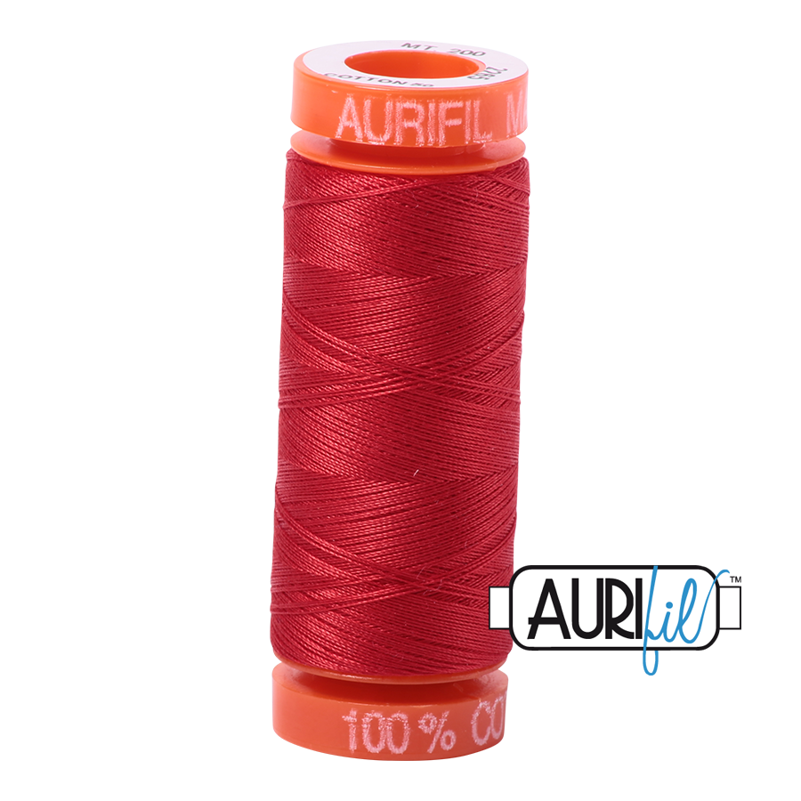 Aurifil Thread - 50 wt - 200 meters - Lobster Red - MK50SP200-2265