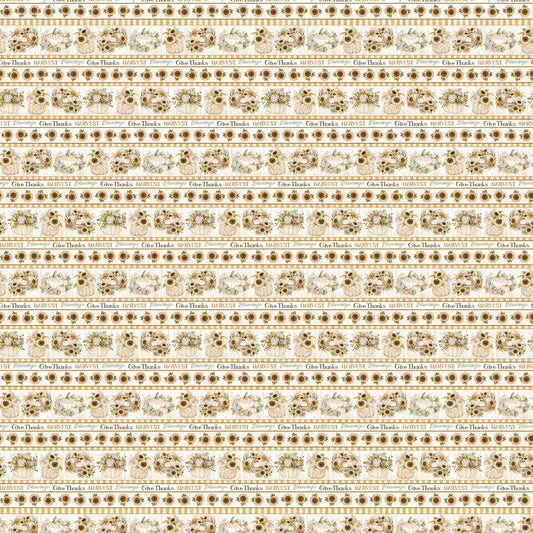 Autumn Elegance Border Stripe - Cream - 731M-04