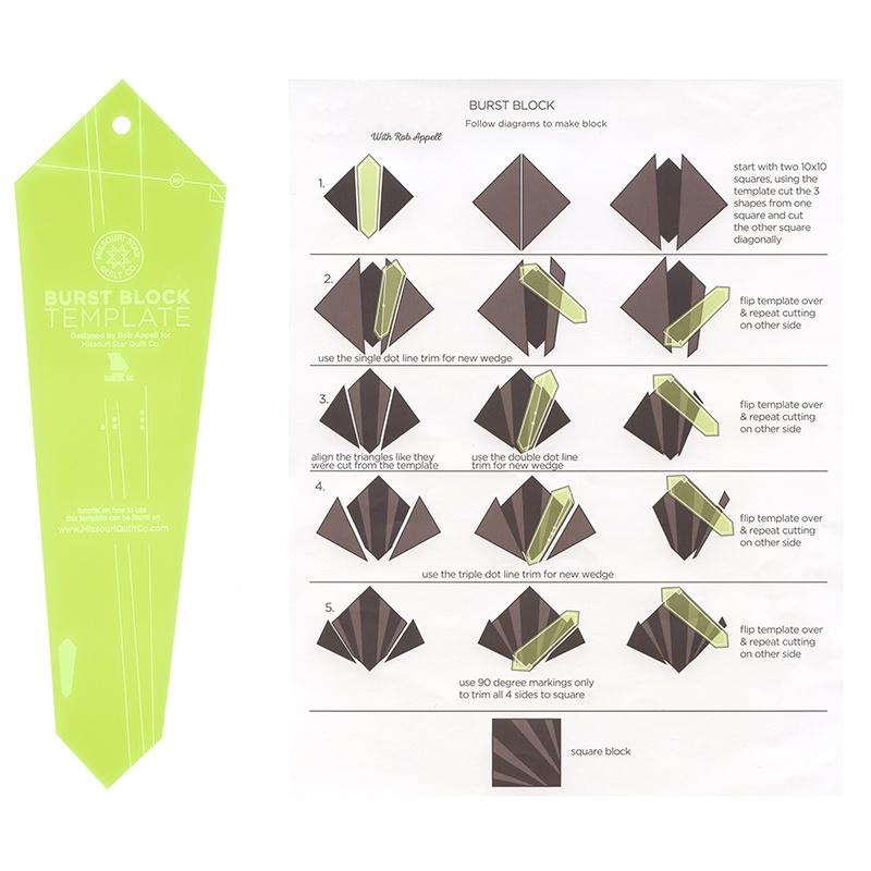 Burst Block Template for 10" Squares - NOT2624