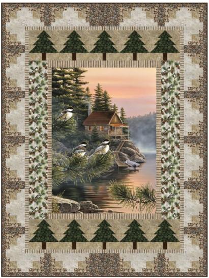 Cabin By The Lake - Throw Quilt Kit