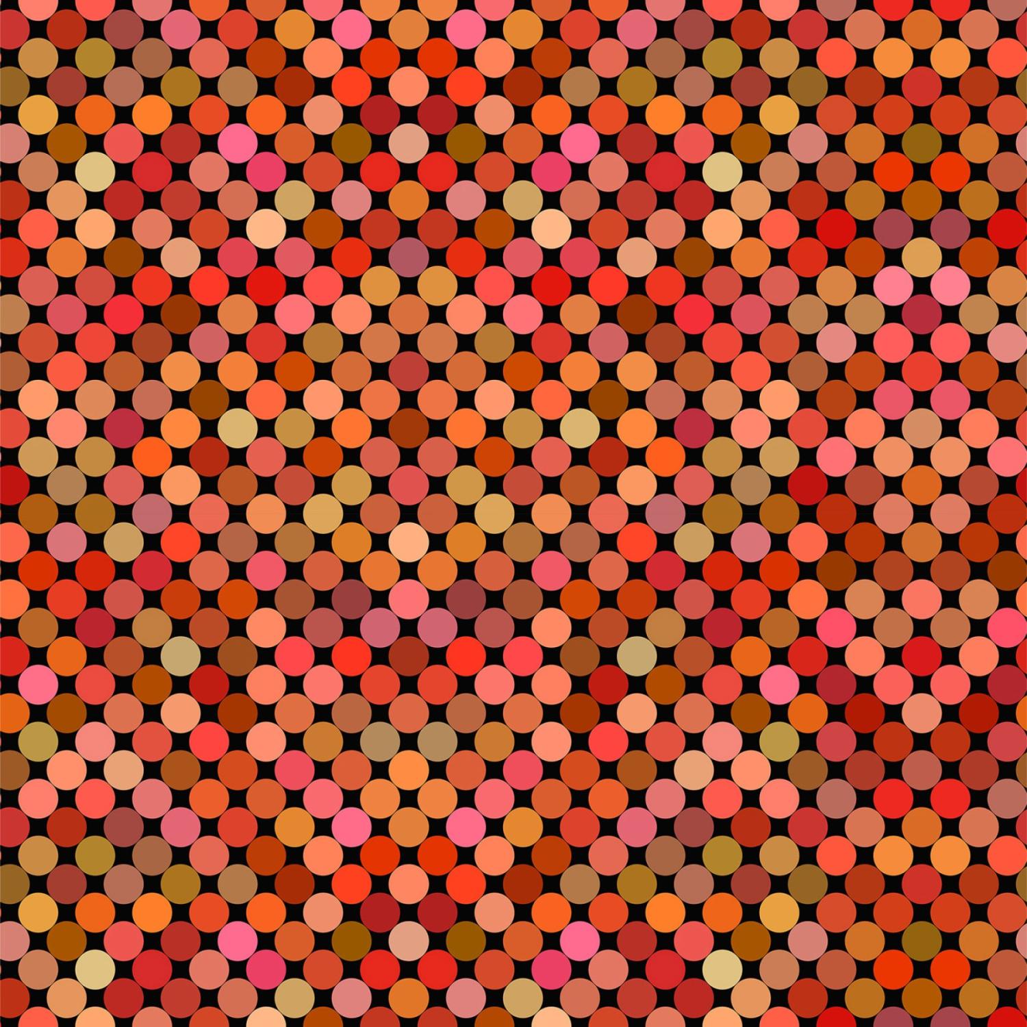 Colorful - Dots - Digital Print - Orange  - IBFCOL6COL-2