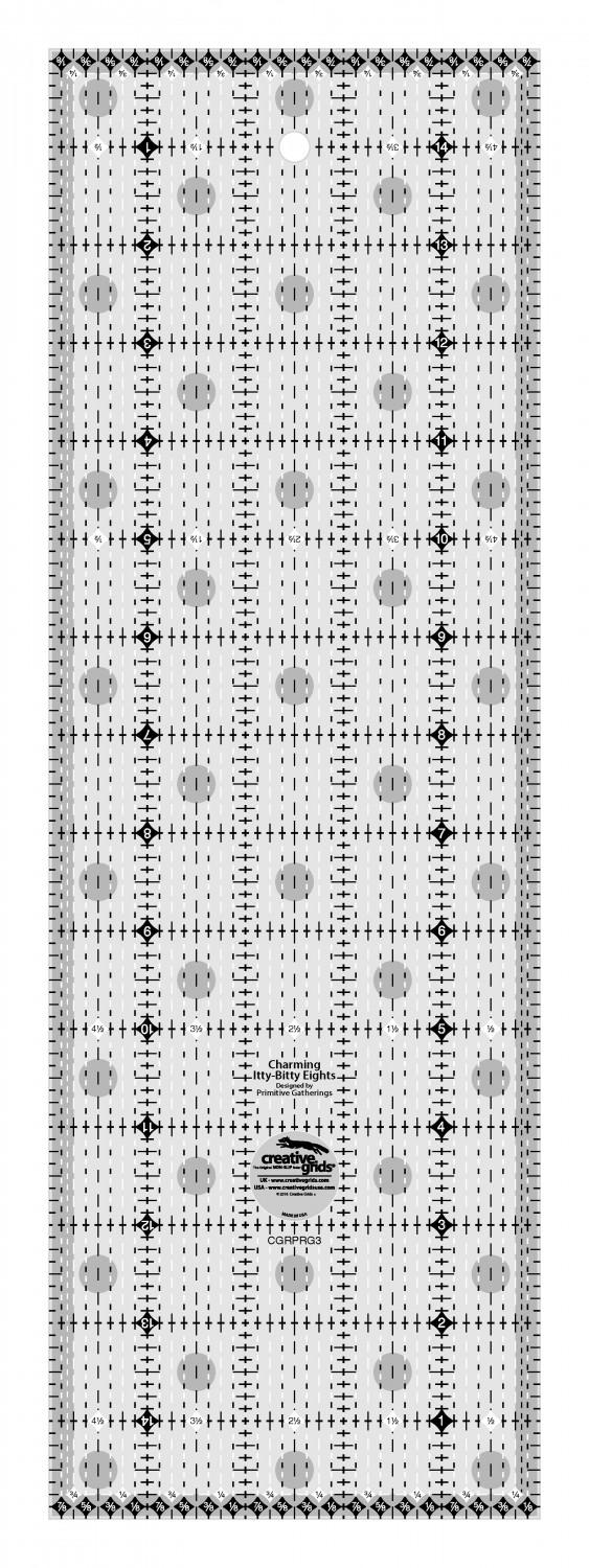 Creative Grid Charming Itty Bitty Eights Quilt Ruler CGRPRG3 - Special Order