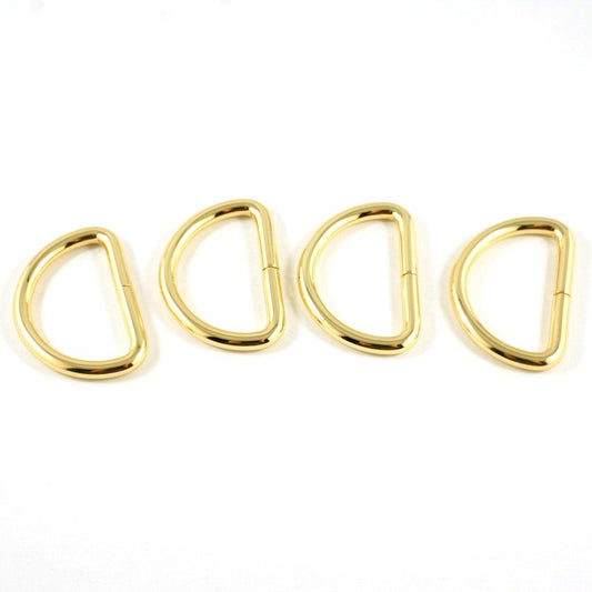 D Ring - 1" - 4 Pack - Gold - DRNG25MM-GO/4