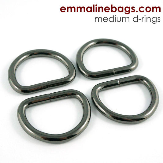 D Ring - 1" - 4 Pack - Gunmetal - DRNG25MM-GUNMETAL/4