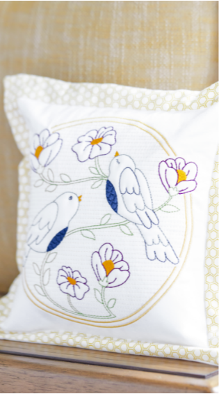 Digital Dealer Exclusive August - Happy As A Lark Trapunto Pillow