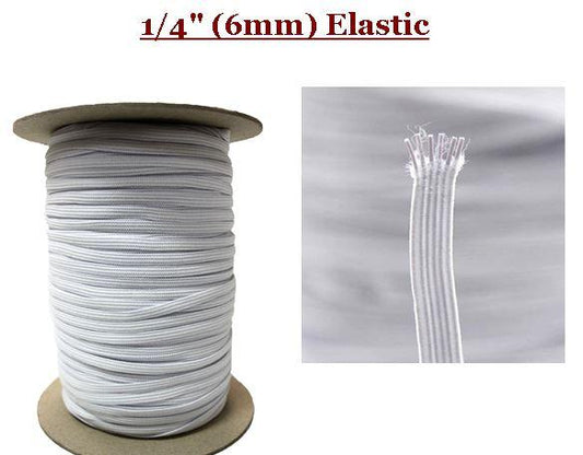 Elastic 1/4" White - PEL-PKE-14