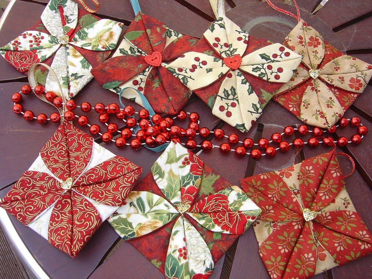Folded Fabric Ornaments
